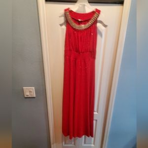 Haani Brand Red Formal dress size Large with jeweled neckline